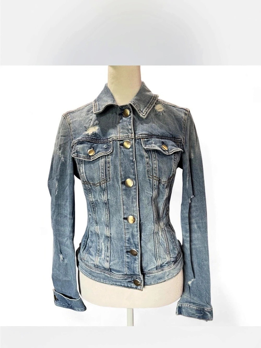 AE vintage Super Stretch Denim Jean Jacket Size Medium Blue